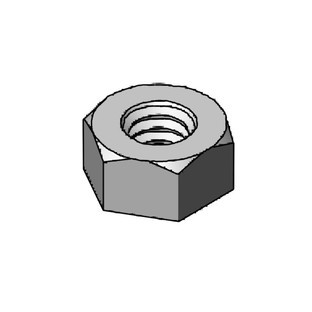 Hex Finish Nut, 1/4-20, Cadmium